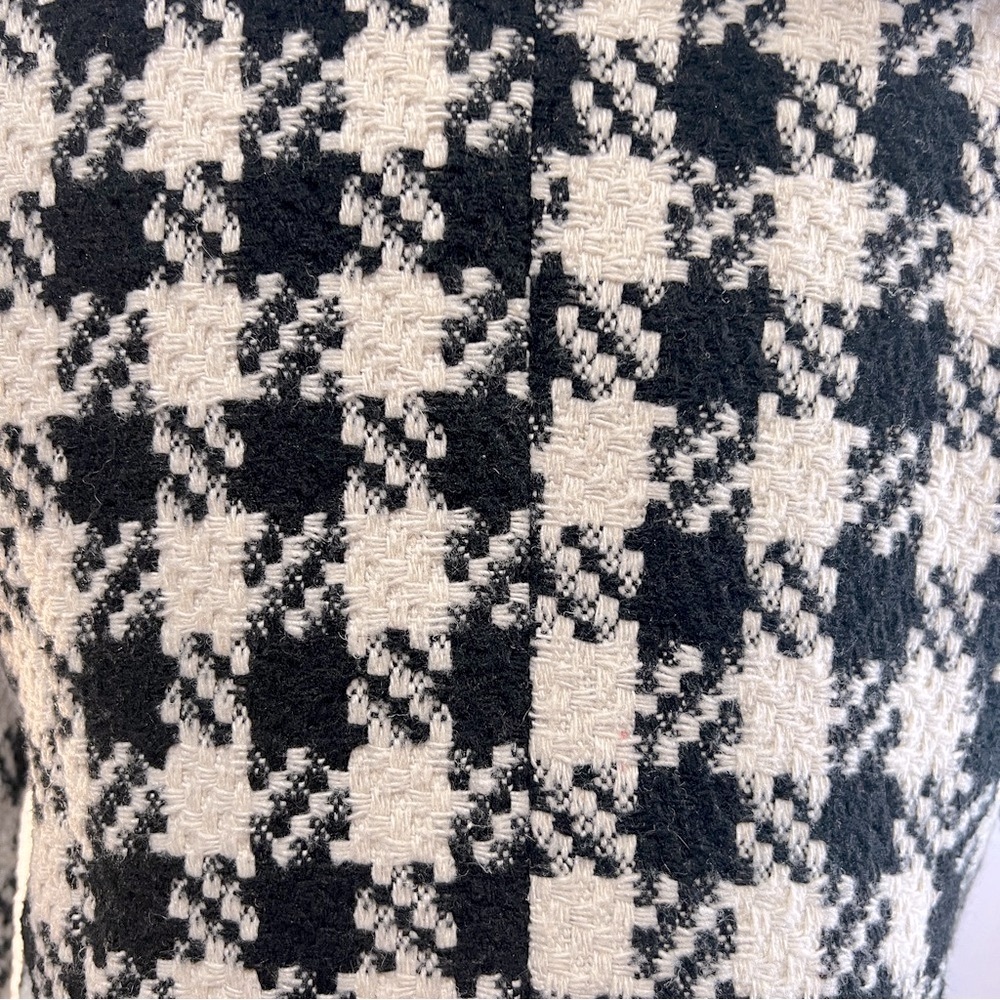 ANTHROPOLOGIE RYU Label Woven Black & Ivory Check Peplum Blazer S - Picture 13 of 17